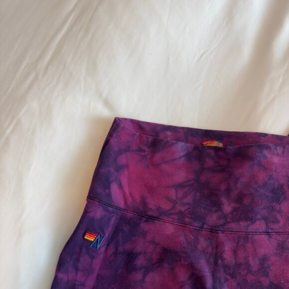 Aviator Nation Hand Dyed Hi-Rise Full Length Leggings Tie Dye Crystal Rose XS - Picture 4 of 7